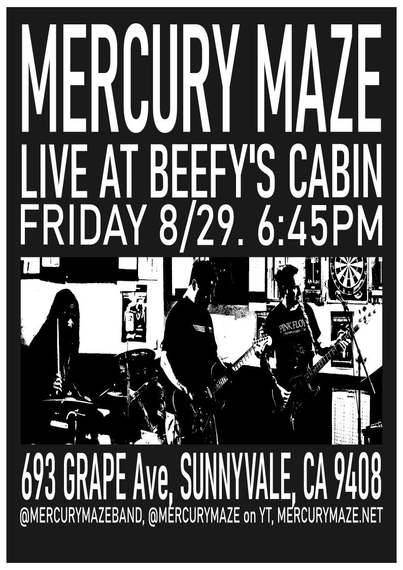 Mercury Maze Show Flyer